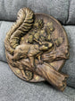 Squirrel Wood Carved Plaque - Kozak Work Shop