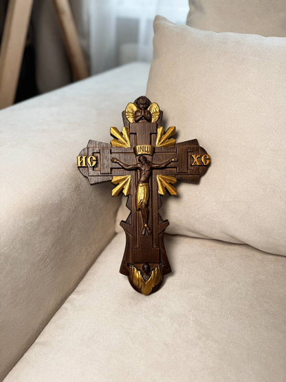 Wall Wooden Carved Jesus Crucifix