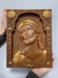Jesus Christ Wearing Crown of Thorns Wooden Image Classical - Kozak Work Shop