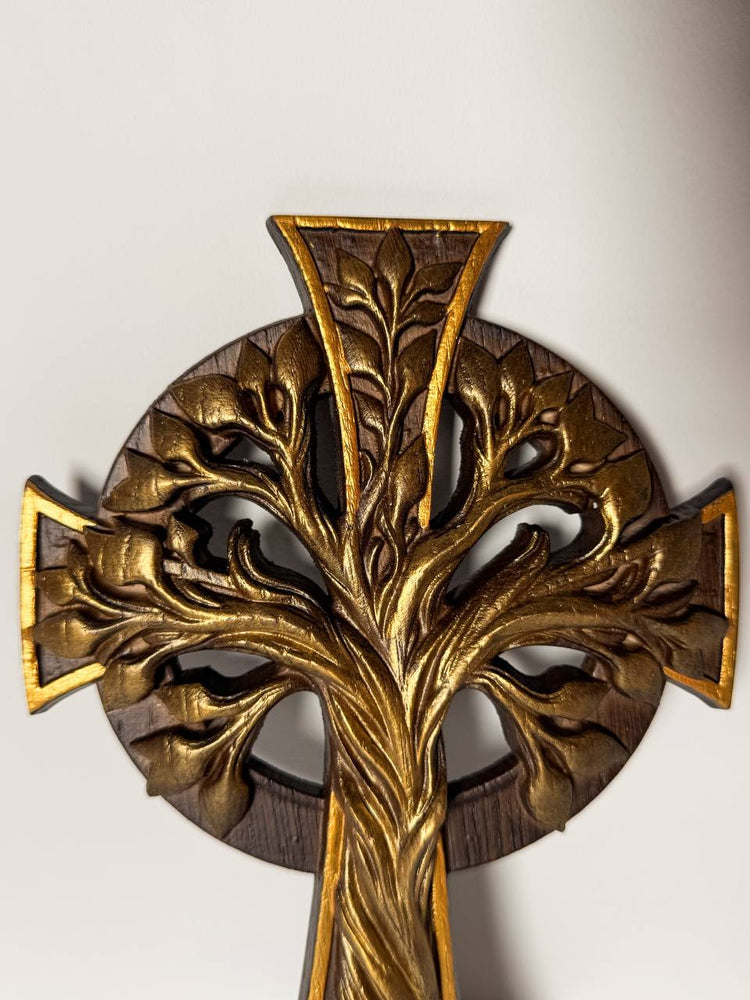 Christian Cross with Tree of Life - Kozak Work Shop