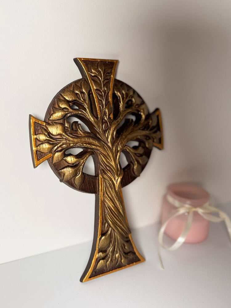 Christian Cross with Tree of Life - Kozak Work Shop