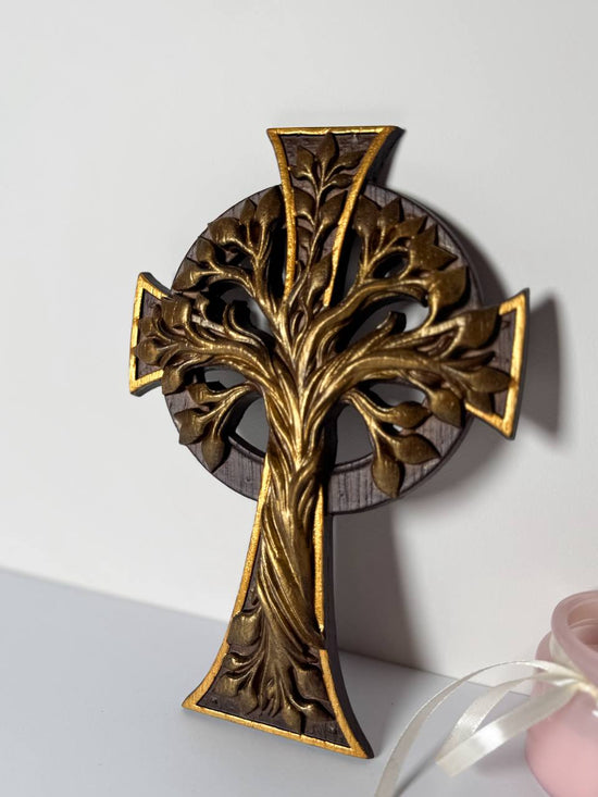 Christian Cross with Tree of Life - Kozak Work Shop