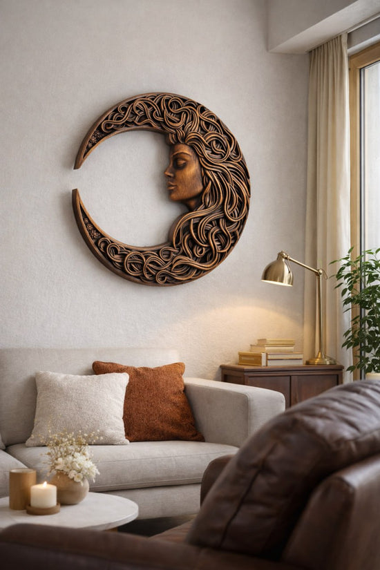 Crescent Moon with Woman Face - Kozak Work Shop