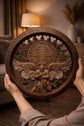 St. Benedict Medal Wood Wall Art with Angel Warrior