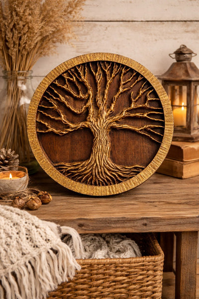 Tree of life Wooden Bas Relief