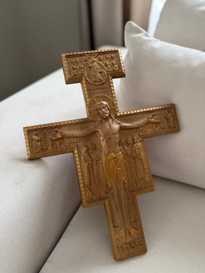 Hand Carved Damian Cross