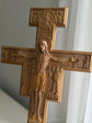 Hand-Carved Wooden Tabletop Crucifix with Stand