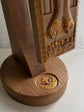 Hand-Carved Wooden Tabletop Crucifix with Stand