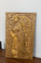 Hand Carved Lady Fortune Plaque