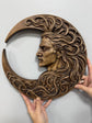 Crescent Moon Face Sculpture
