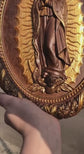 Our Lady of Guadalupe Wooden Sculpture Oval