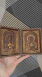 St. Francis of Assisi & Our Lady of Guadalupe wooden  folding panel