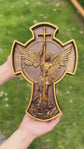 Archangel Michael wooden 3D sculpture
