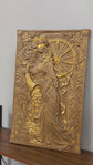 Hand Carved Lady Fortune Plaque
