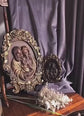 Holy Familly Wooden Carved Icon with Classical Frame