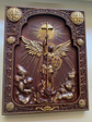 Archangel Michael with the Wings Wooden 3D carved icon