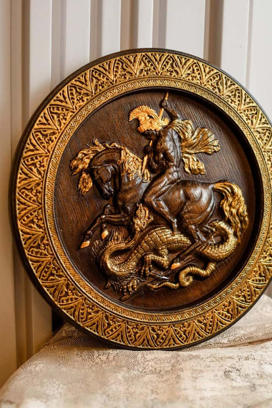 Saint George and the Dragon round - Kozak Work Shop