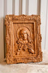 Sacred Heart of Jesus Wooden Image Floral Design - Kozak Work Shop