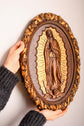 Our Lady of Guadalupe Wooden Sculpture Oval