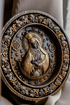 Blessed Our Lady of Ostra Brama Round Sculpture - Kozak Work Shop