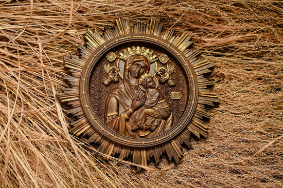 Virgin Mary of Perpetual Help with shinning - Kozak Work Shop