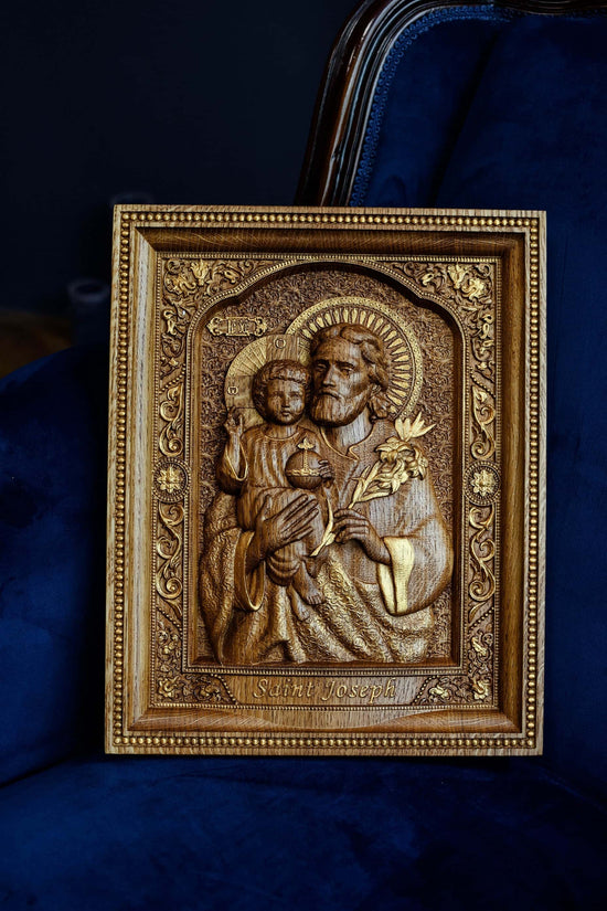 Saint Joseph with Baby Jesus Modern - Kozak Work Shop