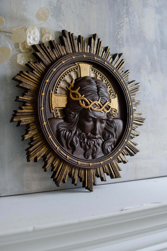 Jesus Christ Wearing Crown of Thorns - Kozak Work Shop
