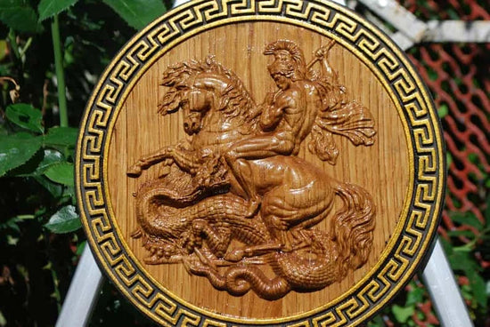 Saint George and the Dragon Greek ornament - Kozak Work Shop