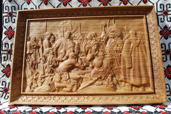 The Cossacks writing the letter to Turkish Sultan Wooden Picture 311