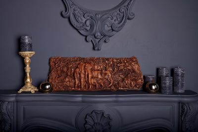 Elephants Wooden Carved Plaque 23