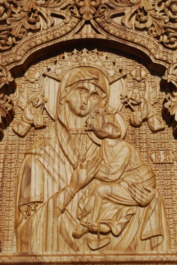 Our Lady of Perpetual Help Wooden Icon Baroque 283