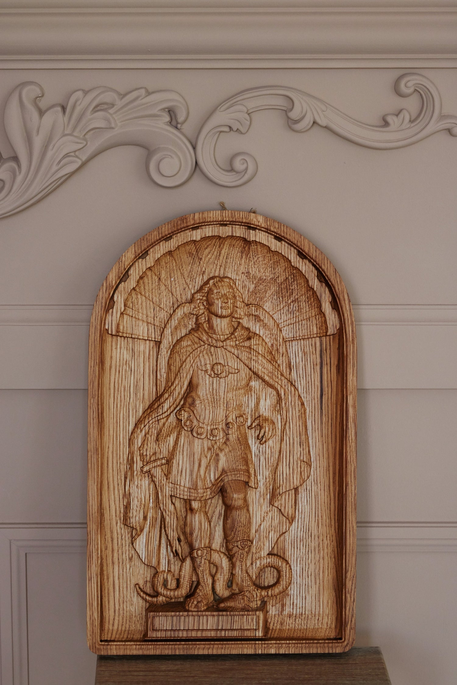 Archangel Michael Wooden 3D carved icon 199