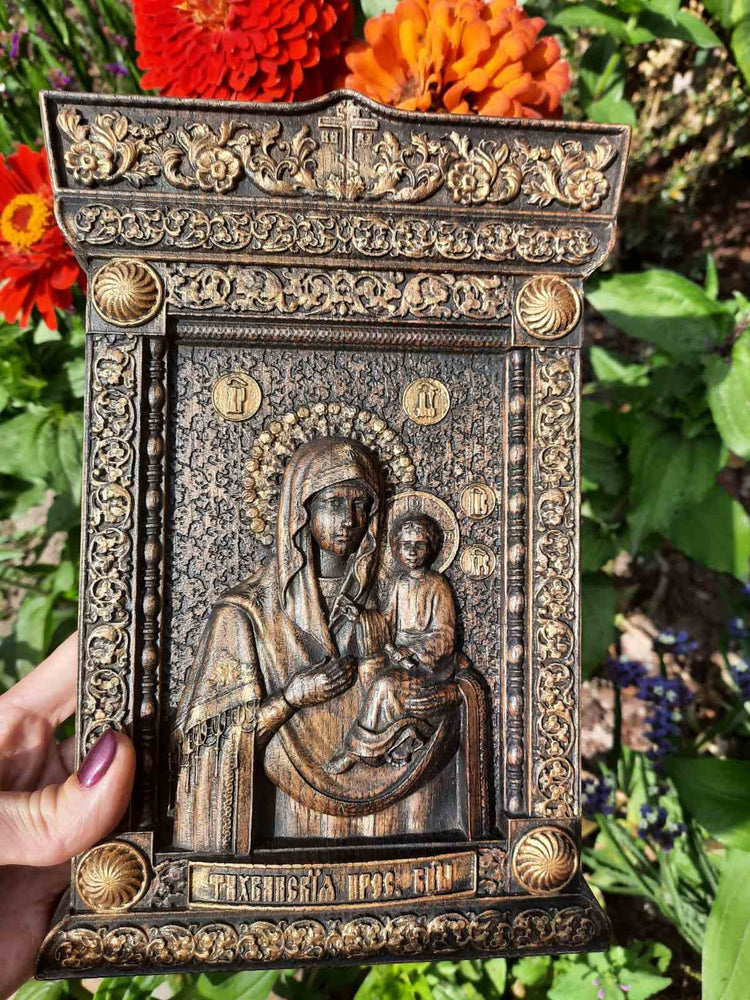 Blessed Virgin Mary Tyhvynska Orthodox Icon 22