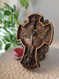 Archangel Michael in the Cross with Shining wooden 3D carved icon 2190