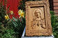 Sacred Heart of Jesus Wooden Icon Floral 2410